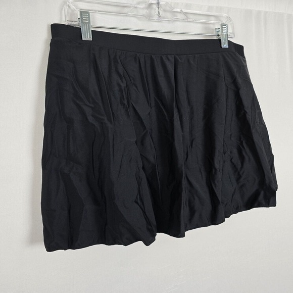 NWT Bloomchic Swim Skirt Skorts High Waist Split Hem Black Plus Size 2X - Picture 9 of 9